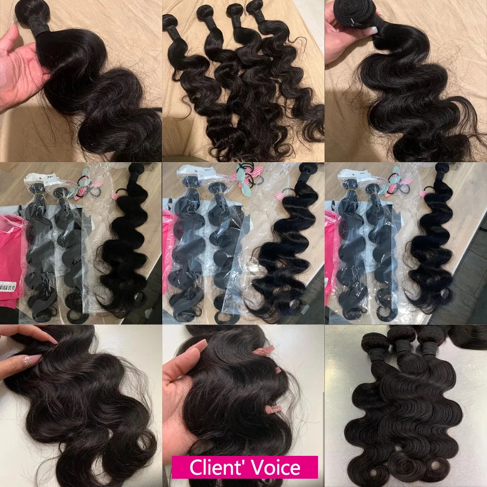 Queenlike 24 24 24 Inch Body Wave Bundles Human Hair 12A Brazilian Raw Hair Weave Bundles 1/3 PCS Human Hair Bundles Extensions - trendingshoping.com