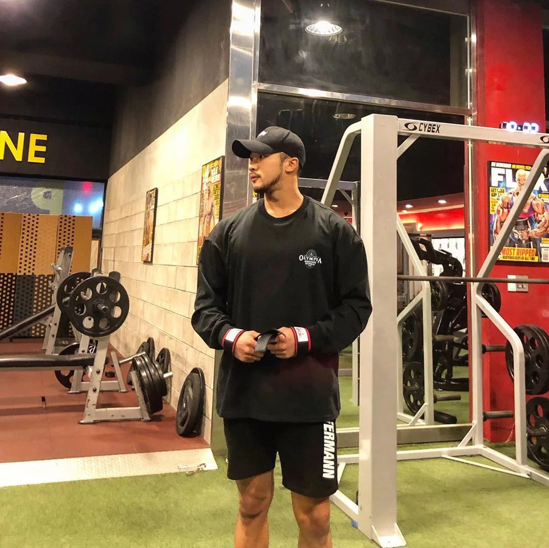 Men’s Long Sleeve Fitness Workout T-Shirt – Lightweight Gym & Bodybuilding Performance Top