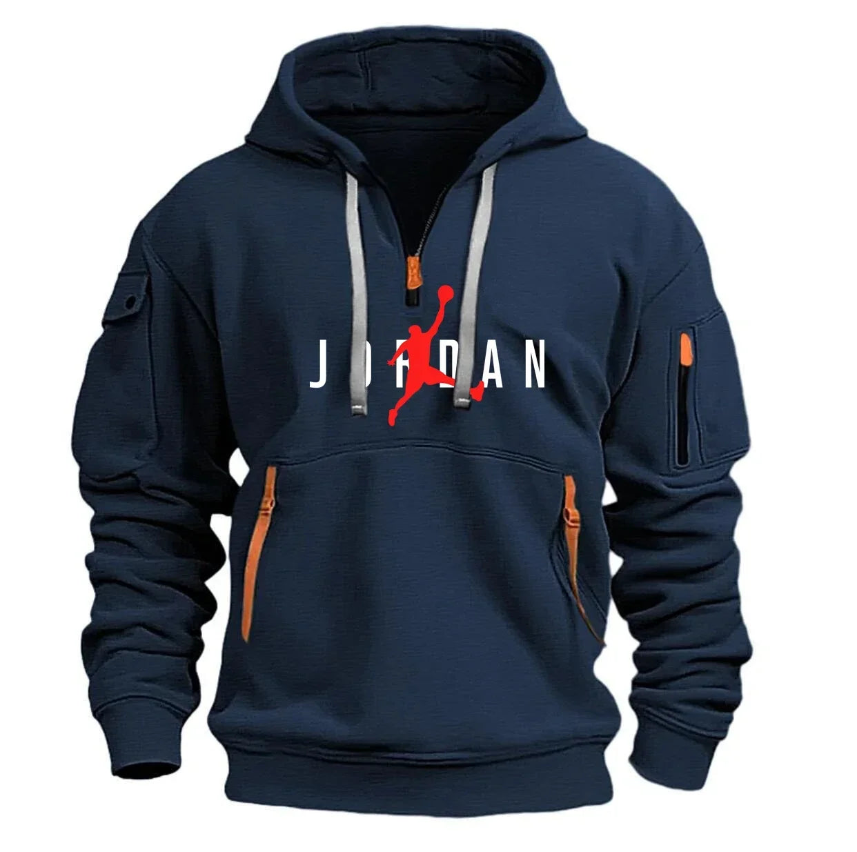 Men's hooded casual, loose-fit hooded fashionable sports hoodie shirt