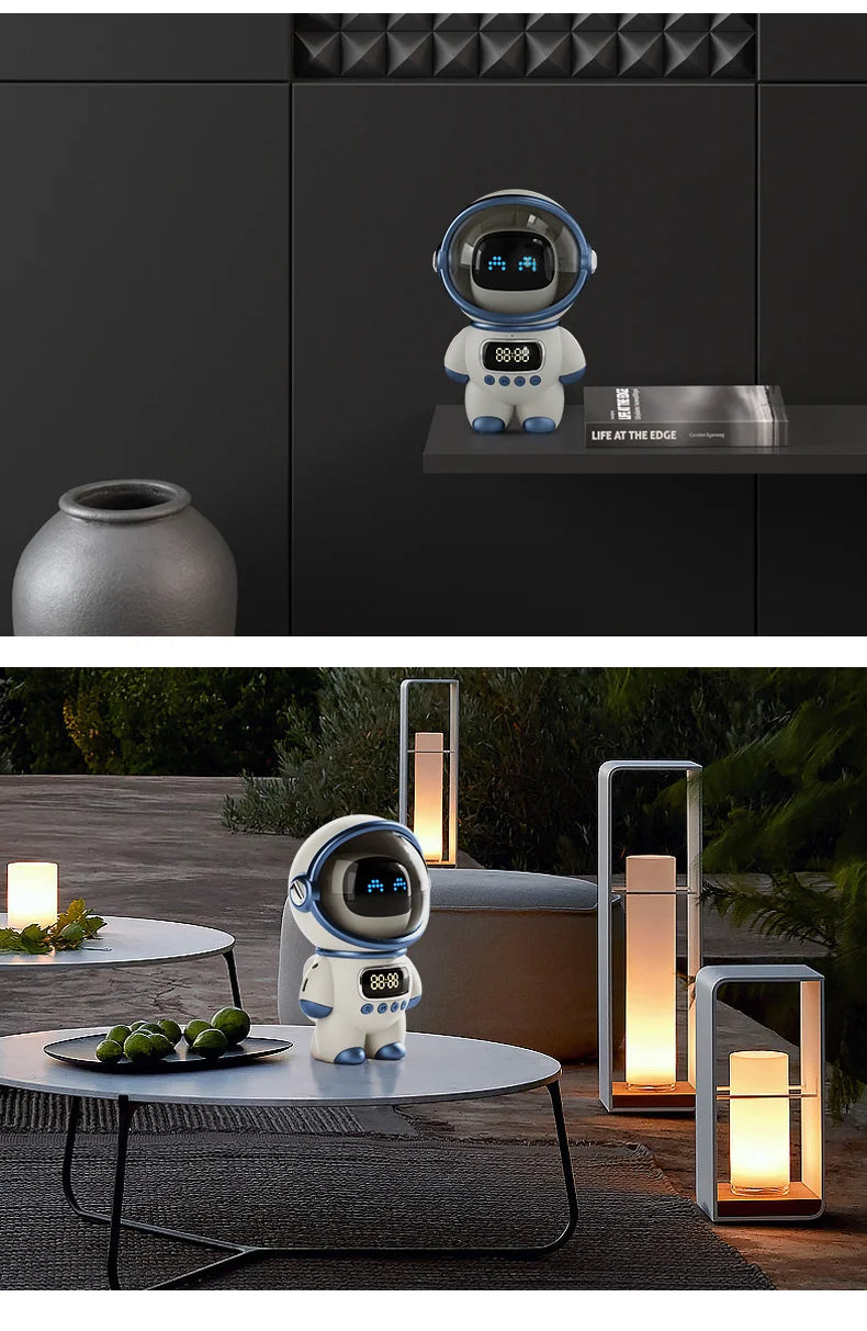Smart Astronaut Bluetooth Speaker with Night Light, FM Radio, Portable Wireless Subwoofer Speaker