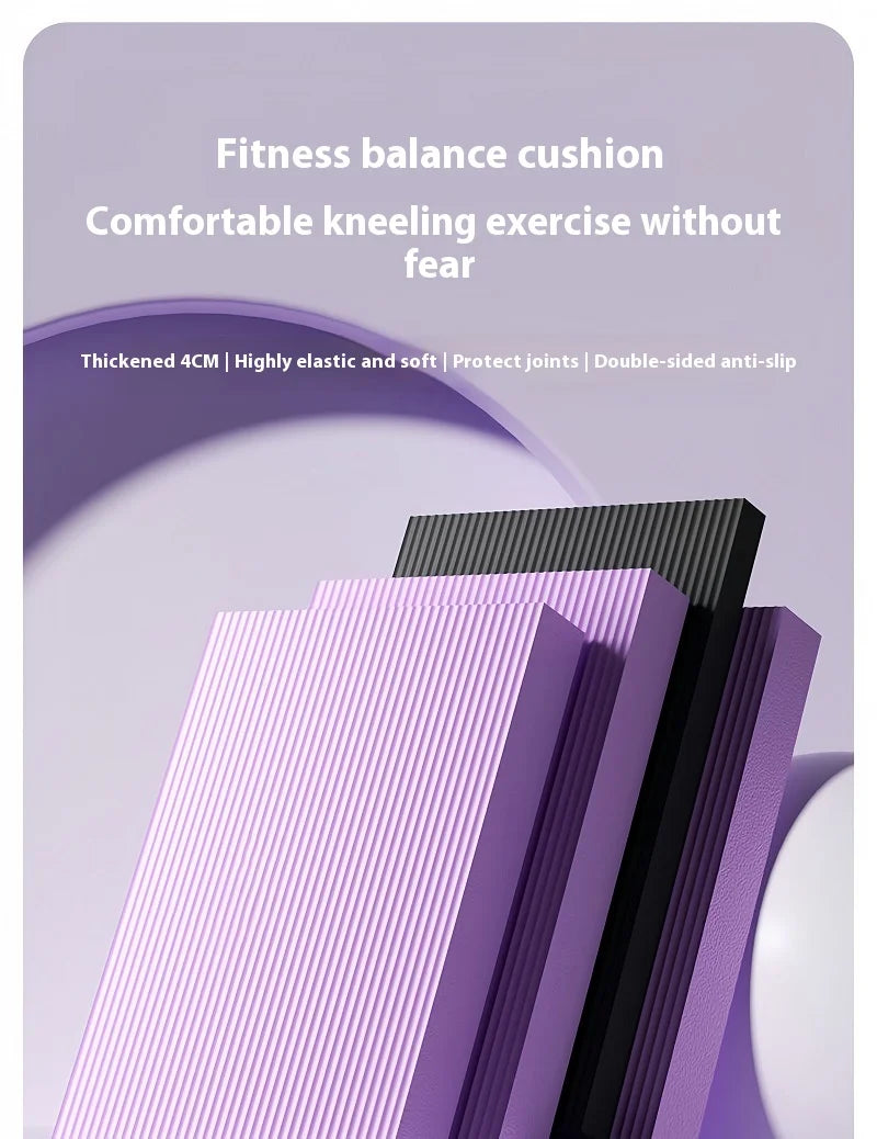 Thick Yoga Mat Home Workout Balanced Gymnastics Mat Pilates Accessories Non Slip Abdominal Wheel Assisted Kneeling Pad Gym