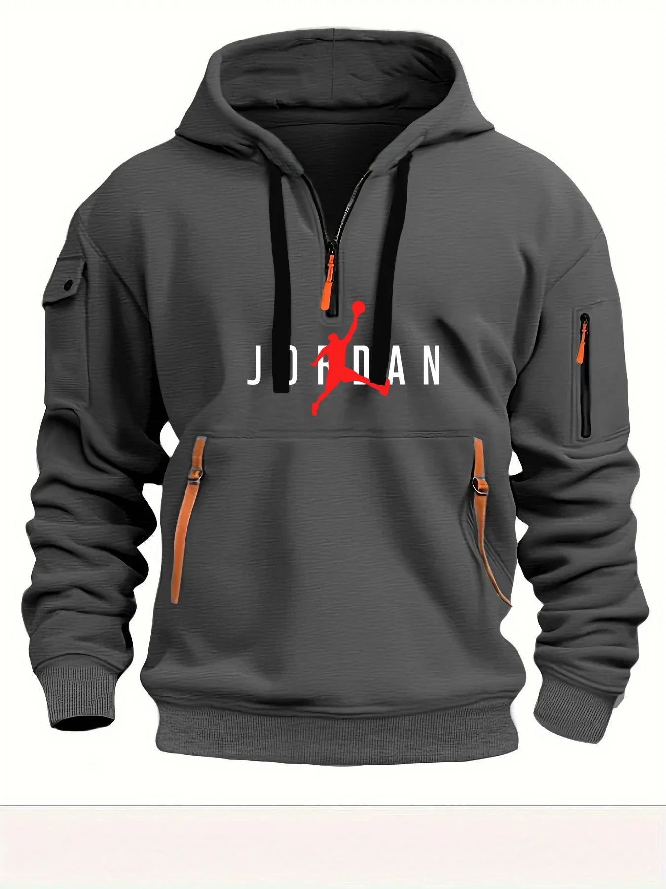 Men's hooded casual, loose-fit hooded fashionable sports hoodie shirt