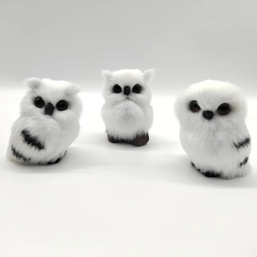 Simulation Owl Ornaments Plush Toys Cute Doll Artificial Fur Toy Christmas Tree Decor Pendant Christmas Gift For Kids Home Decor - trendingshoping.com