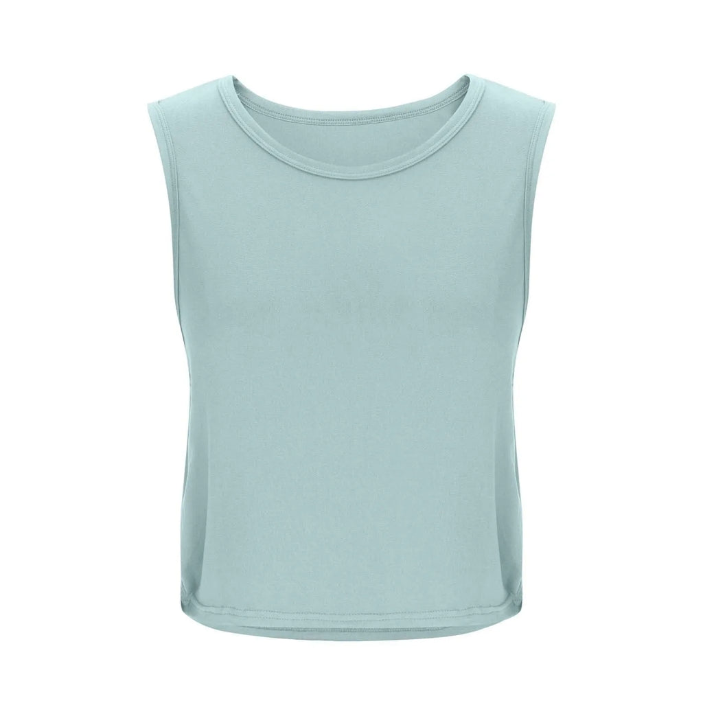 Women’s Sleeveless Yoga Top Breathable Workout Tank Crop Top Athletic Running Vest