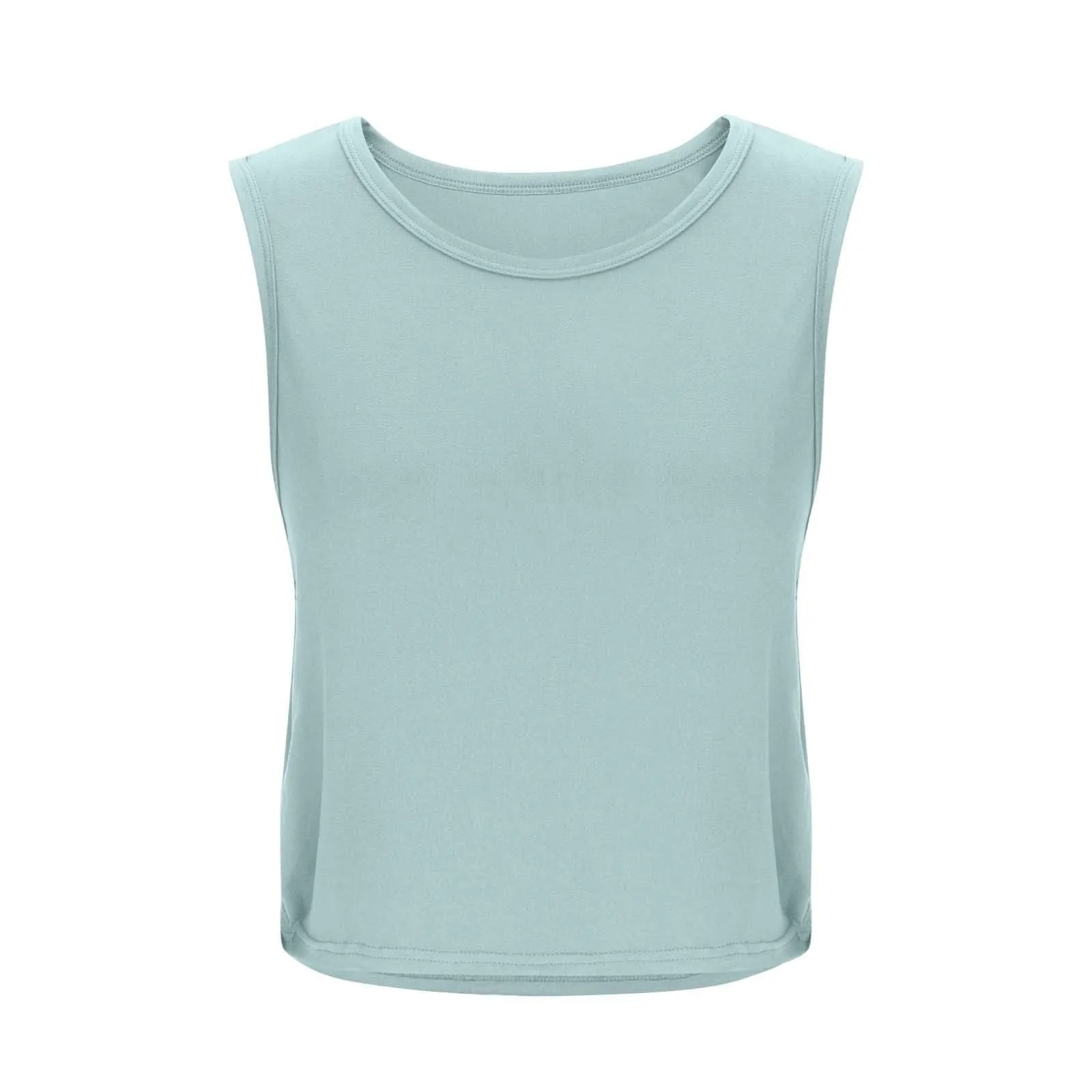 Women’s Sleeveless Yoga Top Breathable Workout Tank Crop Top Athletic Running Vest