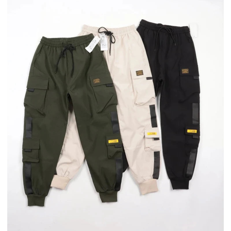 Men’s Multi-Pocket Cargo Joggers - Loose Fit Spring/Summer Tactical Pants