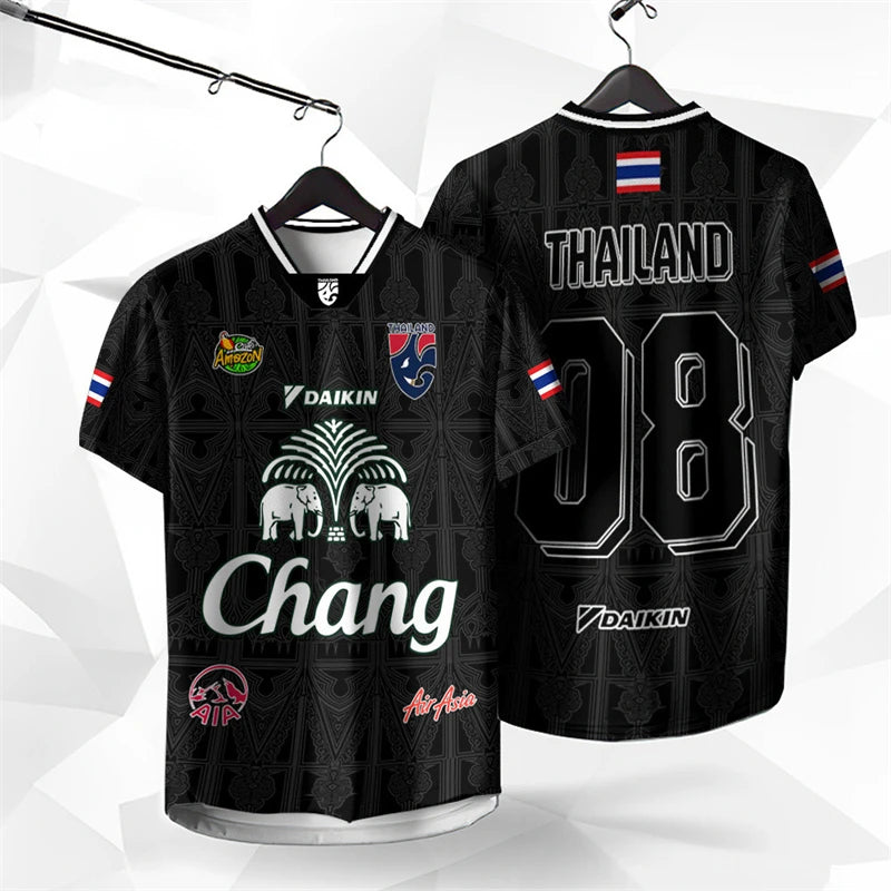 Thailand Chang Elephant 3D Printed T-Shirt - Unisex Short-Sleeve Graphic Tee