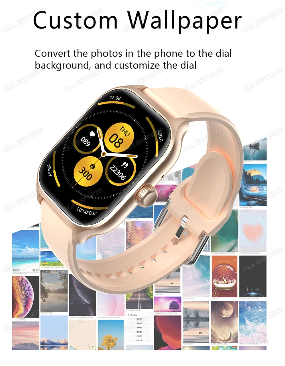 1.83'' Smart Watch for Android & iOS – HD Display, Bluetooth Call, Message Alerts, Music, Sports Modes for Men & Women Gift