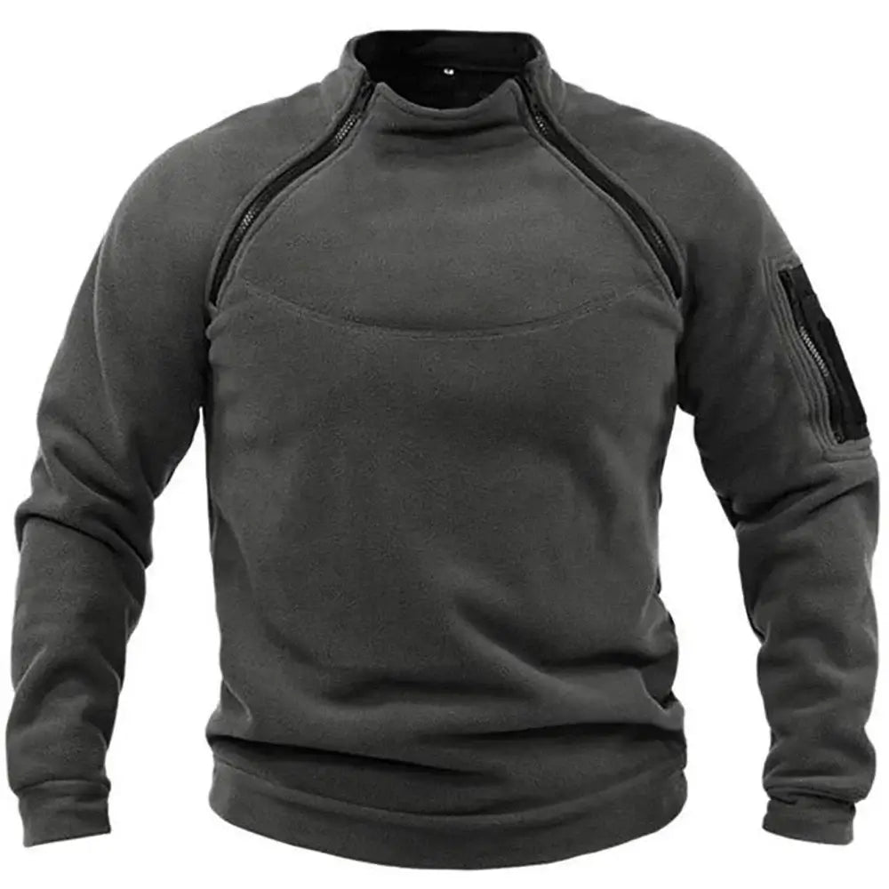 Men Military Tactical Hoodie Outdoor Windproof Pullover Long Sleeve Thermal Fleece for Hiking and Camping