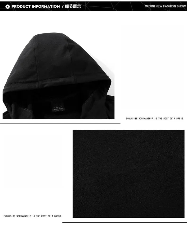 Men's Spring Autumn Tracksuit – 2-Piece Hoodie & Joggers Set, Fitness Running Sportswear, Casual Clothing