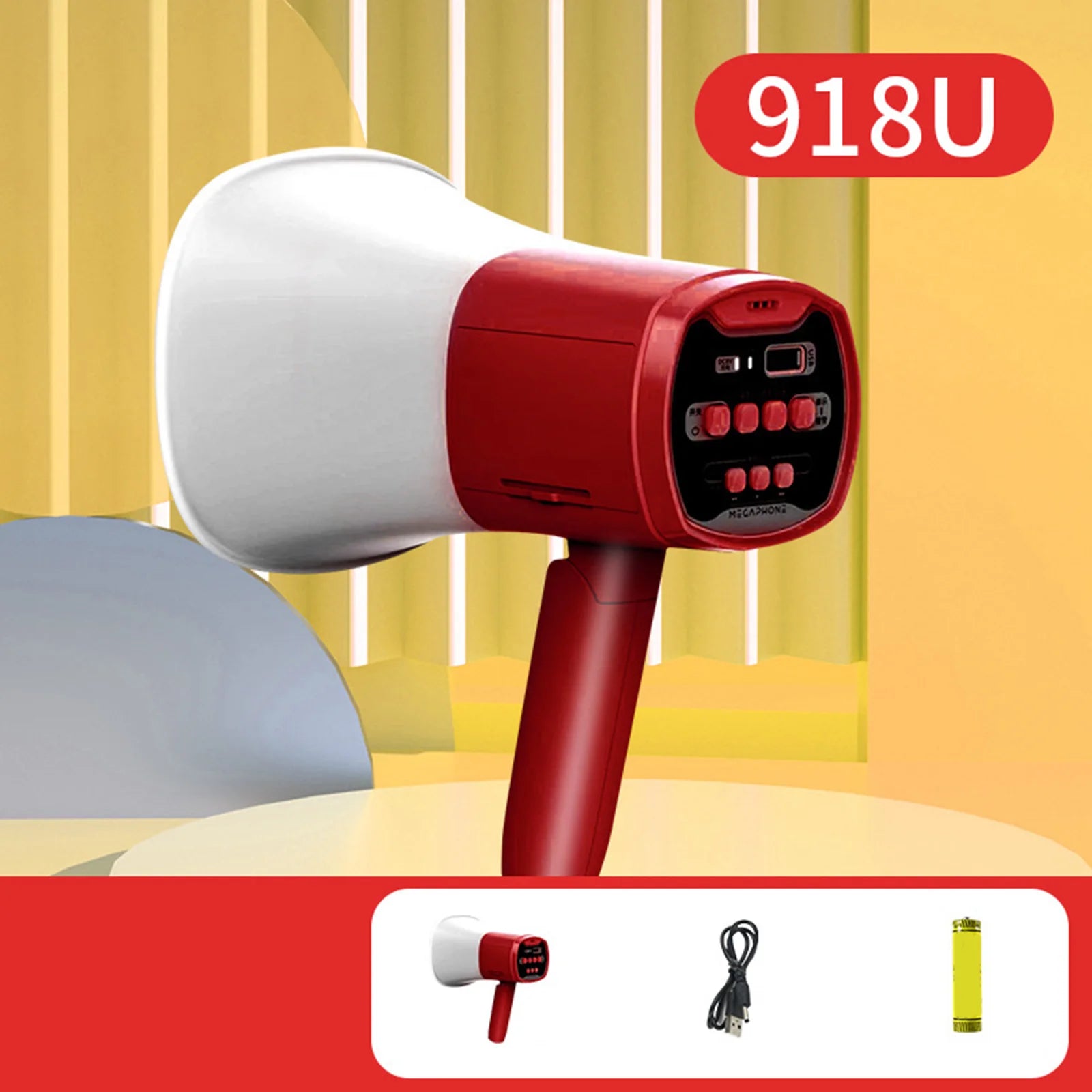 Amplifier Foldable Megaphone Speaker Portable Megaphone Bullhorn for Selling Promotions Safe Drills Cheerleading Fans Outdoor