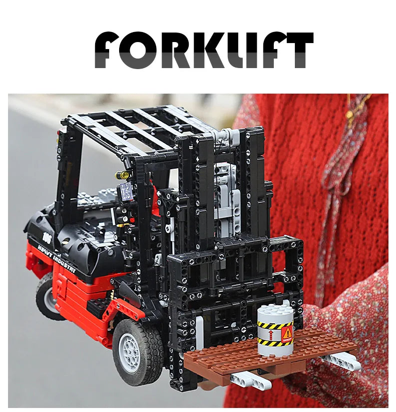 MOULD KING 13106 Technical Car Toys The MOC-3681 APP&RC Custom Forklift Truck Model Building Blocks Bricks Kids Christmas Gift - trendingshoping.com