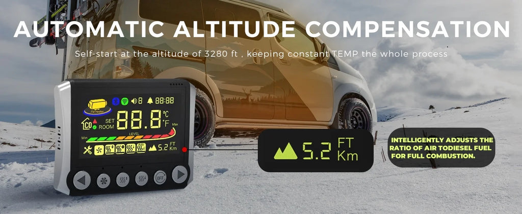 Sunster TB10pro 8KW Portable Diesel Air heater 12V/24V/220V w/Bluetooth APP/Ventiation mode/CO monitoring For Car Home Camper RV - trendingshoping.com