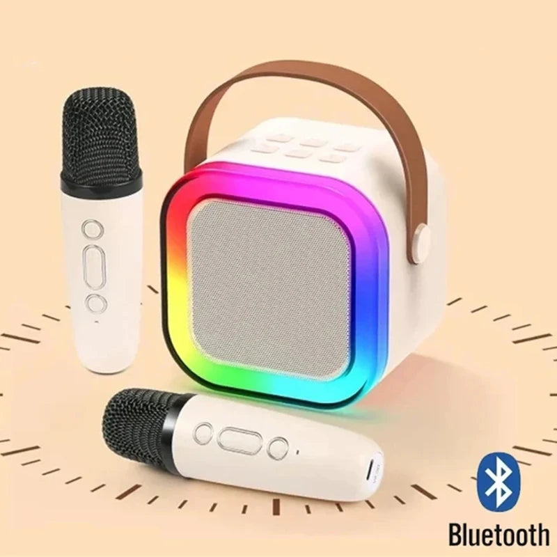 Microfone de áudio Bluetooth K12 máquina de karaoke portátil 5,3 PA speaker system wireless audio with microphone - trendingshoping.com