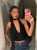 Weird Puss Scarf Tank Tops Women Backless Irregular Summer Trend Hottie Hipster Trend Sexy Wild Classic Streetwear Basic Vest