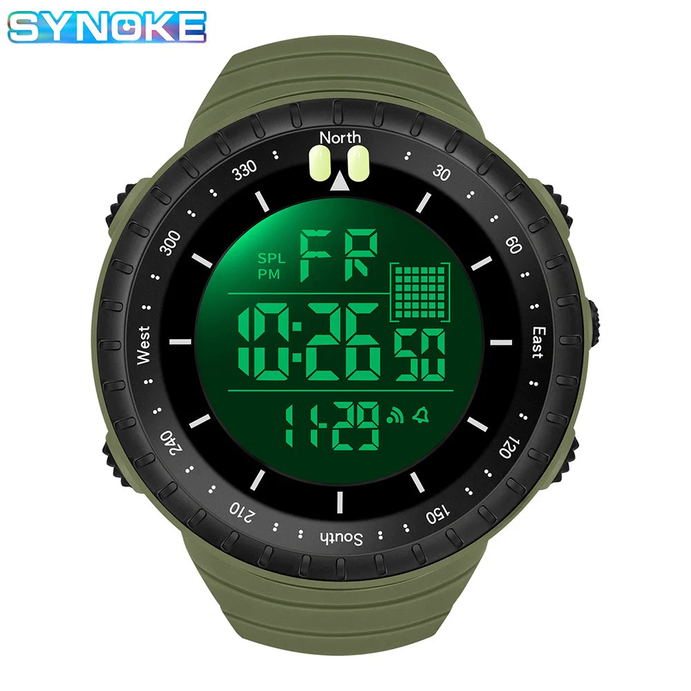 SYNOKE Men's Waterproof Digital Military Sports Watch