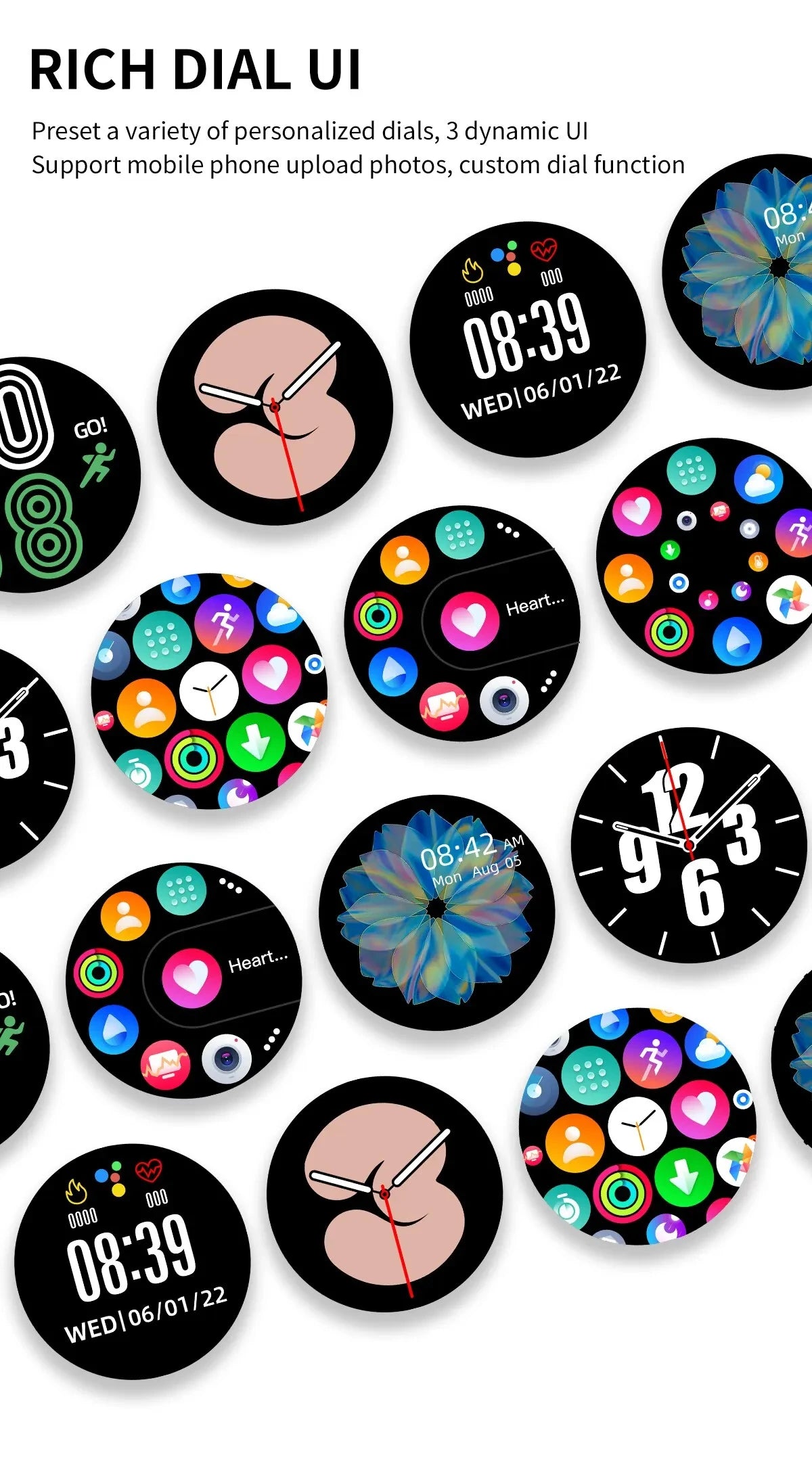 LIGE Smart Watch 2025 – Wireless Charging, Bluetooth Calls, Fitness Bracelet, Custom Watch Face for Men & Women + Box