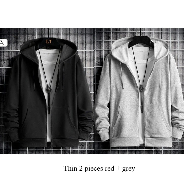 Men Oversized Big and Tall Winter Hoodie – Fleece Insulated Heavy Thermal Zip Front Jacket 2025