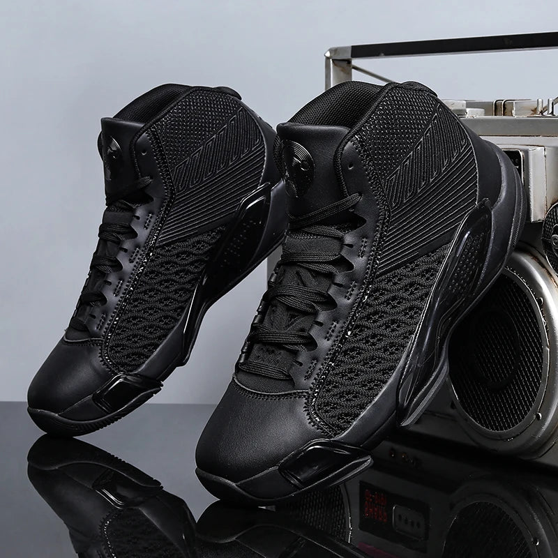Men’s High-Top Basketball Sneakers | Breathable Non-Slip Outdoor Sports Shoes