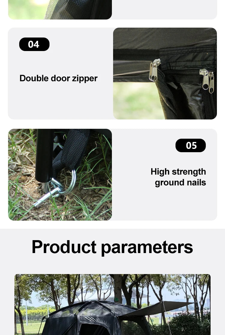 Large Camping Tent For 8 To 12 Person Two Room Waterproof Windproof Outdoor Family Tent With Rainfly Instant Cabin Use