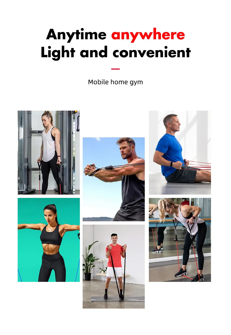 Exercise Resistance Bands Set for Strength Training at Home