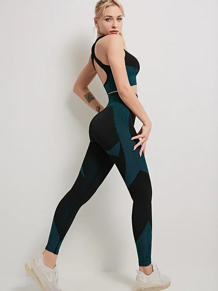 Yoga Clothes Gym Wear Women Fitness Clothing Outfit Workout Zipper Sportswear Long Sleeve Crop Bra Top Leggings Seperately Sold