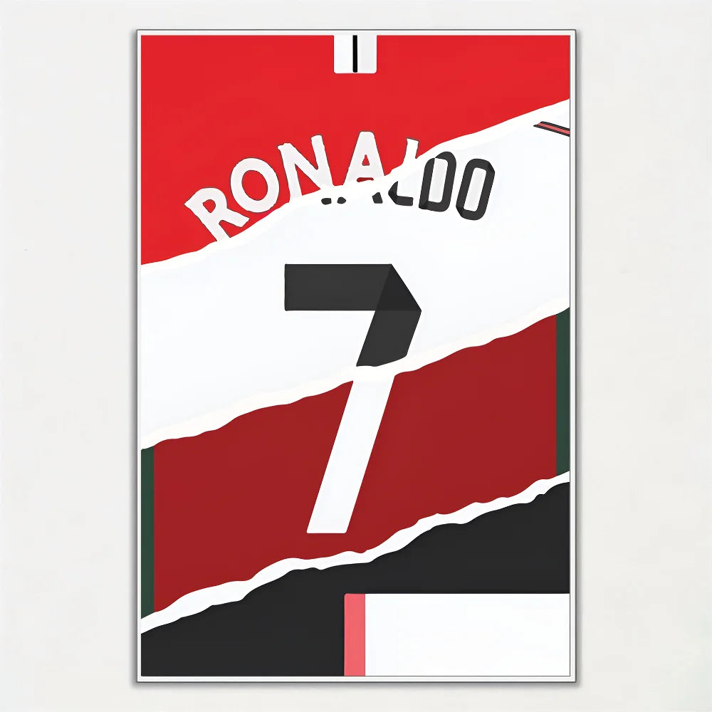 Football Jersey Name Poster Home Living Room Bedroom Bar Cafe Wall Art Decor