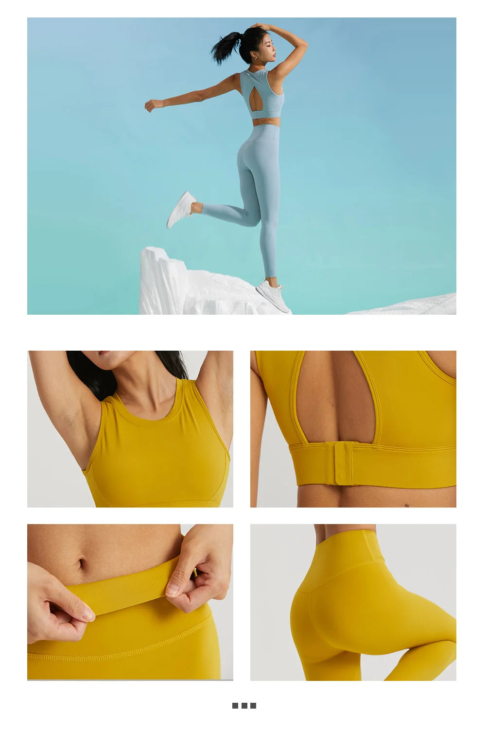 Hollow Out Gym Outfit for Women - 2-Piece Workout Set: Sports Bra & Leggings