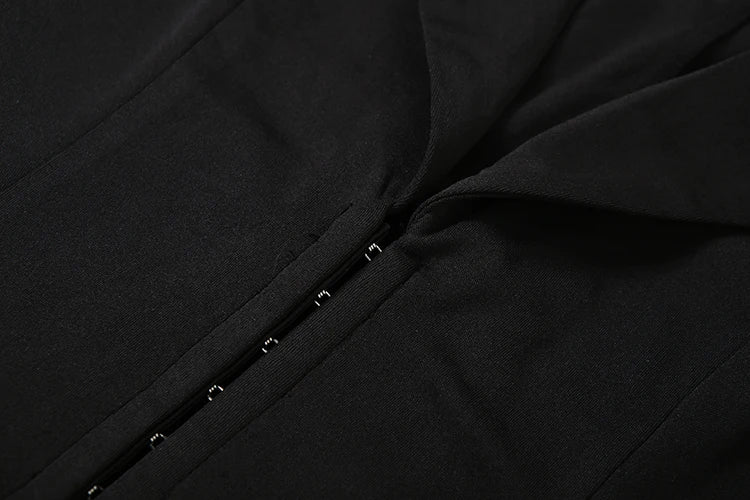 Nibber Women's Sexy V-Neck Mini Dress Long Sleeve Ruched Hidden Button Fashion