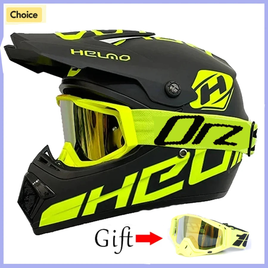 Kids Motocross Motorcycle Helmet Off Road Protective Helmet with Goggles