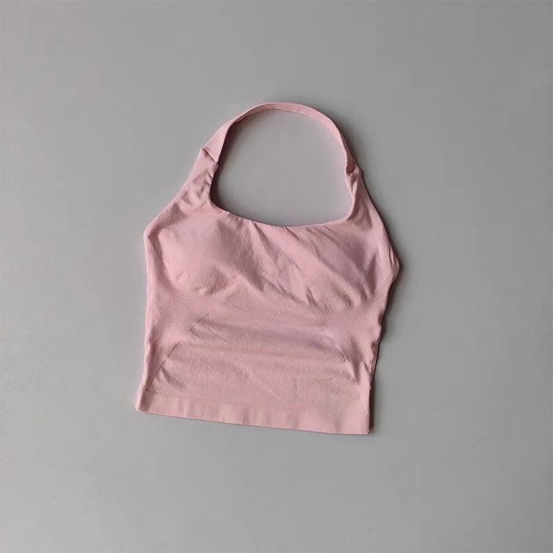 Women Fitness Sports Bra Halter Yoga Pilates Top
