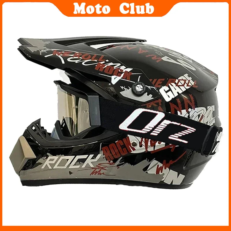 Kids Motocross Motorcycle Helmet Off Road Protective Helmet with Goggles