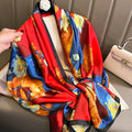 Spring Scarf Women's Luxury Design Polyester Material Soft Shawl Beach Scarf