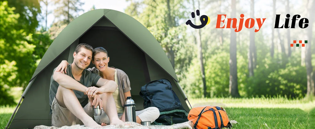 Camping Tent For 3 To 4 People With Shelter Waterproof Windproof Easy Setup Removable Outdoor Adventure Backyard Use