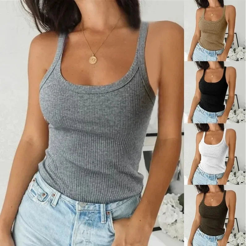 Hot Versatile Sexy Round Neck Solid Top T-Shirt Women Inner Outer Wear Spandex Blend American Retro Style
