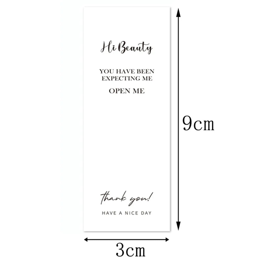 100pcs/roll Thank You Stickers Rectangle Seal Labels This Package Is Happy To See You Too Sticker Gift Box Packaging Decor Label