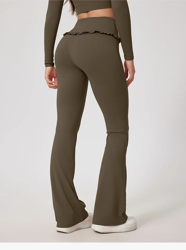 Women's Sportswear Yoga Set 2PCS Gym Clothes Yoga Suits For Women Fitness Set Tracksuits Yoga Long Sleeve Gym Flared Leggings