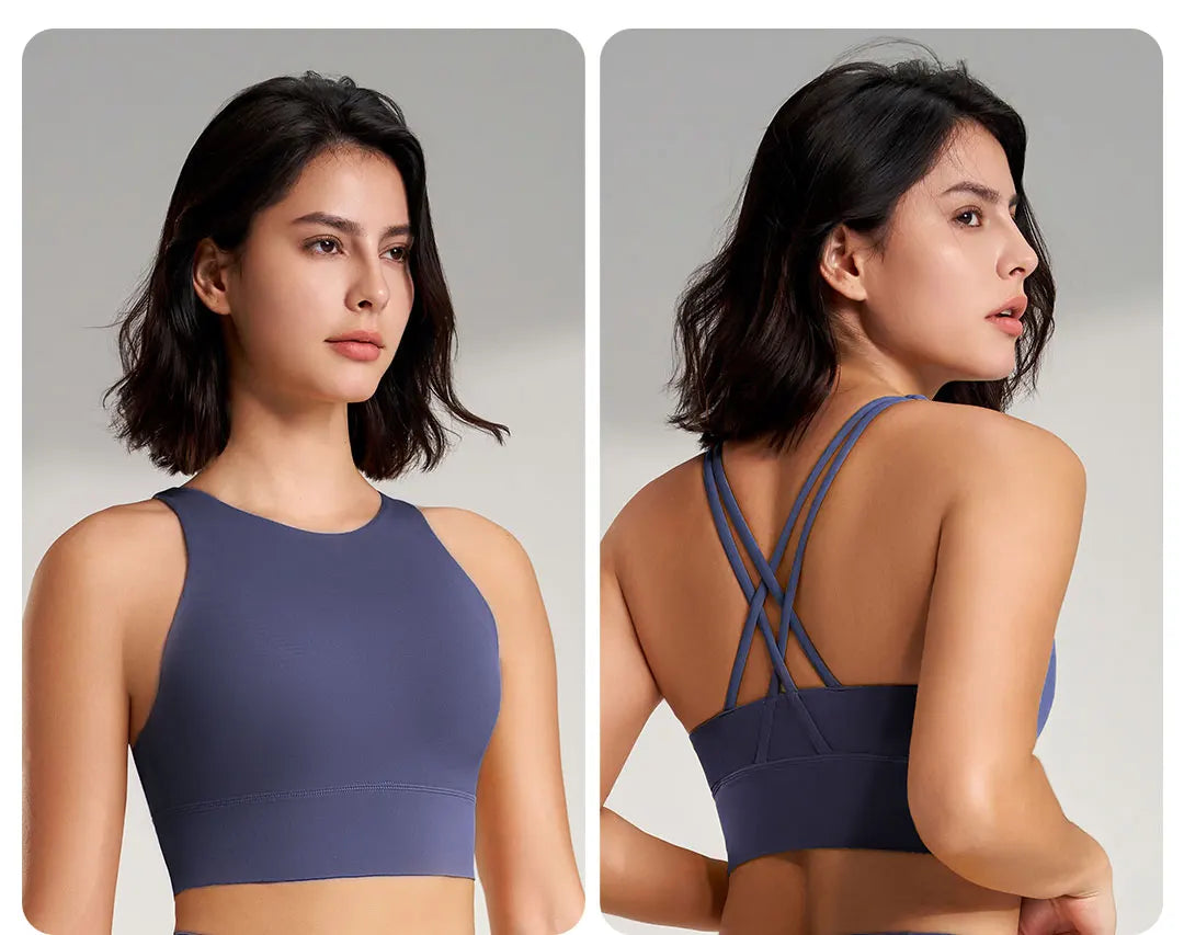 New women's sports underwear gym bra high-intensity sports yoga underwear quick-drying shockproof yoga undershirt