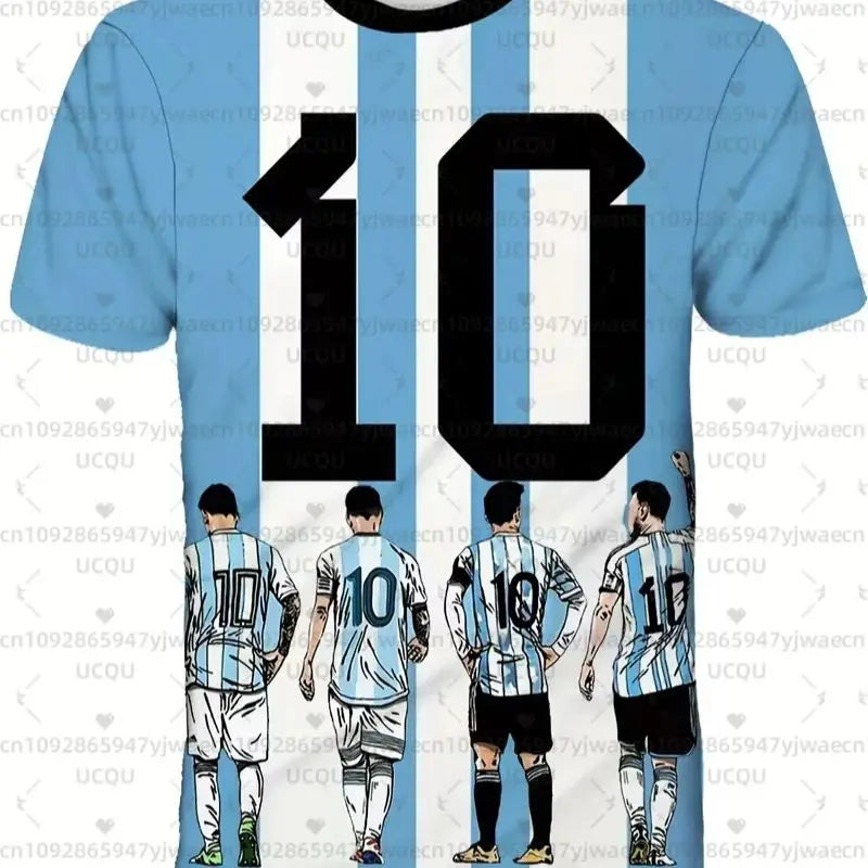 Number 10 Football Jersey 3D Printed Breathable Sports T Shirt Unisex