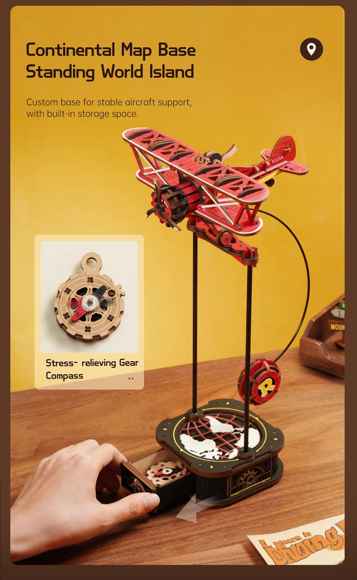 Robotime Rokr Gravity Swing Model Building Kit 3D Wooden Puzzle kit Sky Captain kit Ocean Fisher kit Best Gifts for Adults Teens - trendingshoping.com