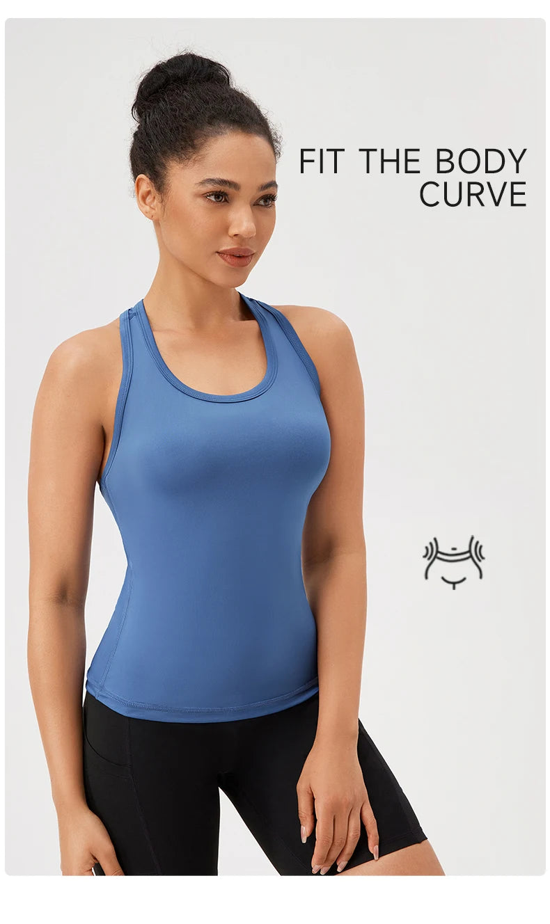 Women’s Sleeveless Yoga Tank Top - Breathable Gym Sport Shirt for Running