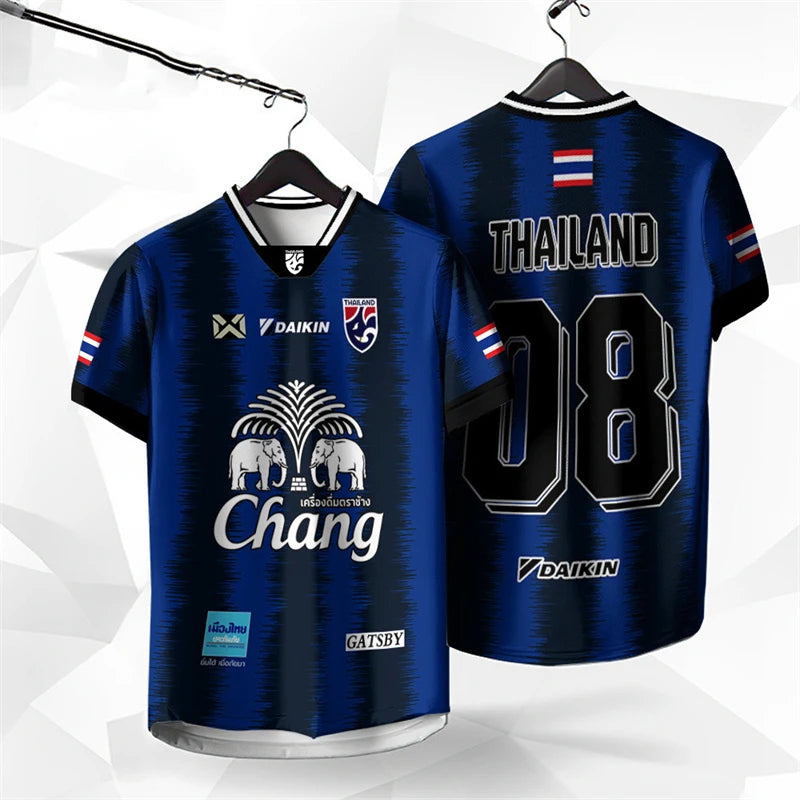 Thailand Chang Elephant 3D Printed T-Shirt - Unisex Short-Sleeve Graphic Tee