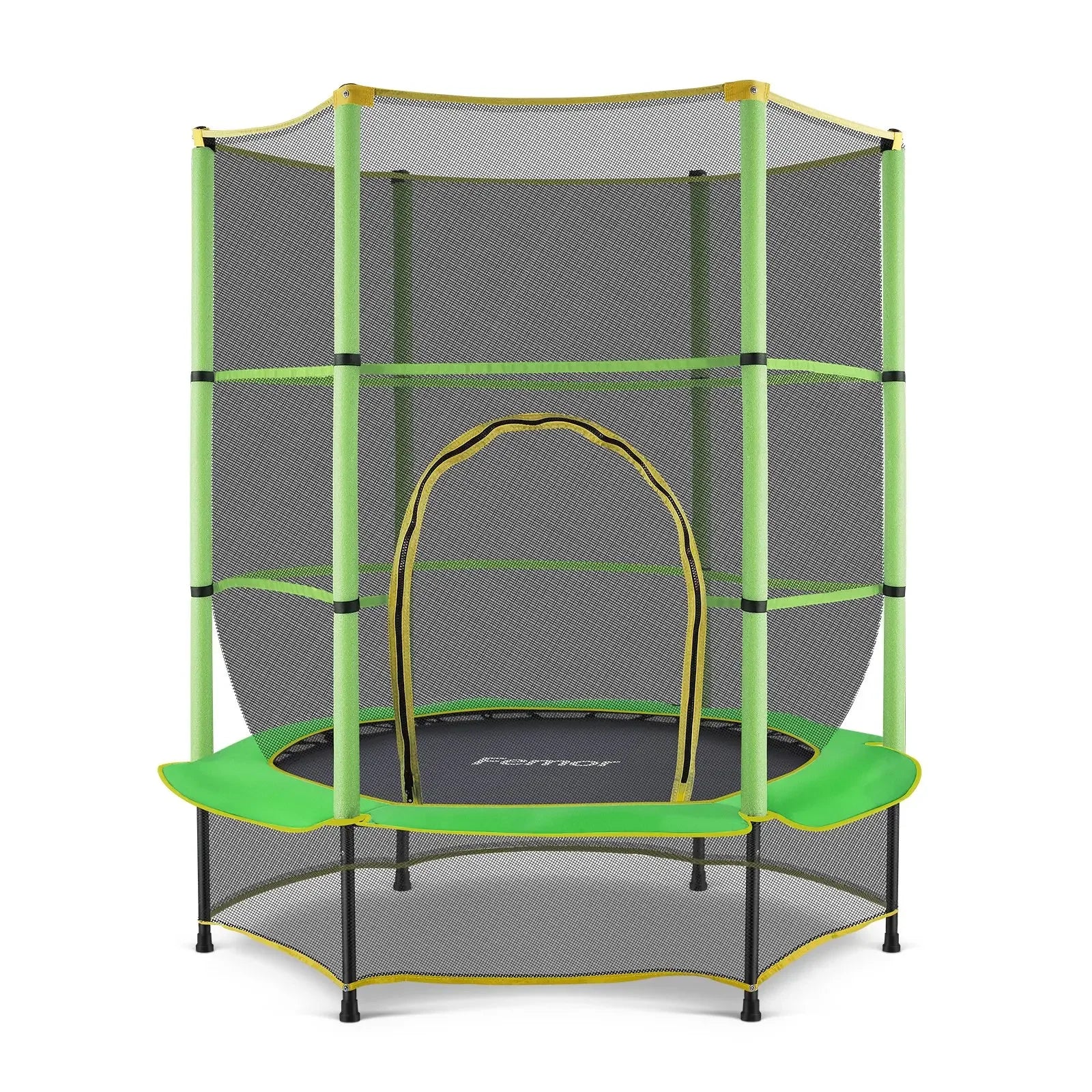 Trampoline for Children, Ø 140cm Mini Toddler Trampoline with Safety Net,Built-in Zipper, Round Trampoline Indoor and Outdoor - trendingshoping.com