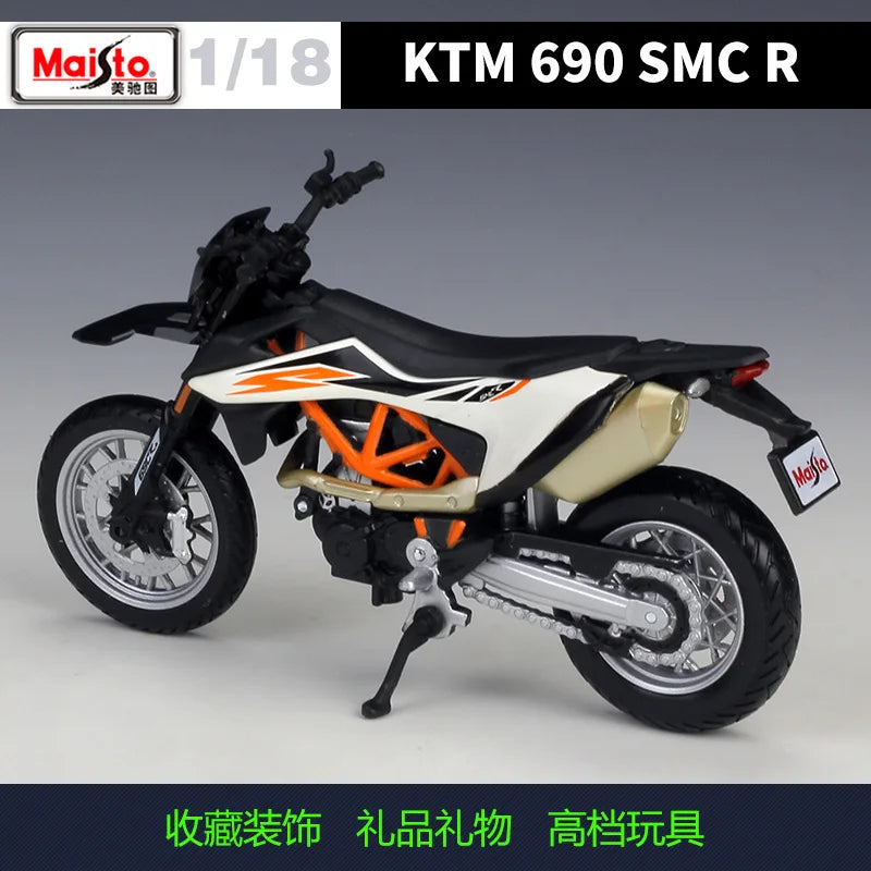 Maisto 1:18 Ktm 690 Smc R Simulation Alloy Motorcycle Model With Base