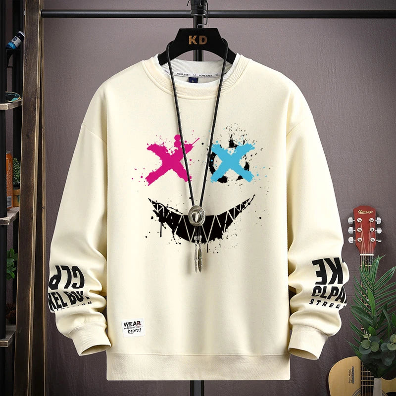 Unisex Oversized Hip Hop Graphic T-Shirt - Long Sleeve Harajuku Streetwear Top, Spring & Autumn, S-5XL