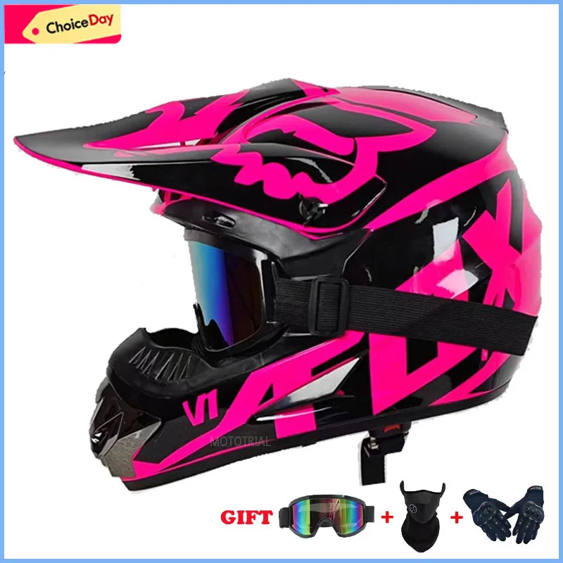 Motorcycle Helmet Youth Kids Child Full Helmet Children Helmets Motocross Casco Moto children Off-road Safety Protection DOT