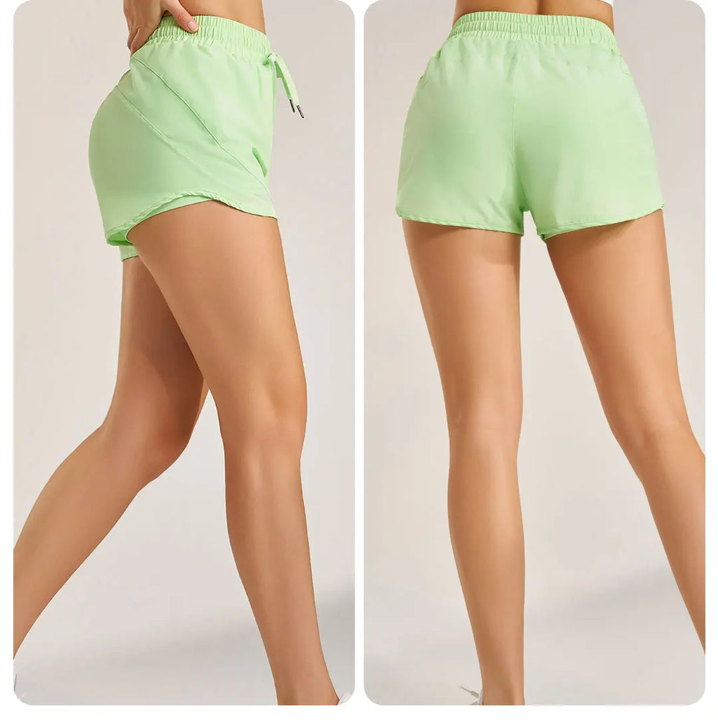 Women's High-Waisted Yoga Shorts - Seamless Workout & Running Gym Bottoms