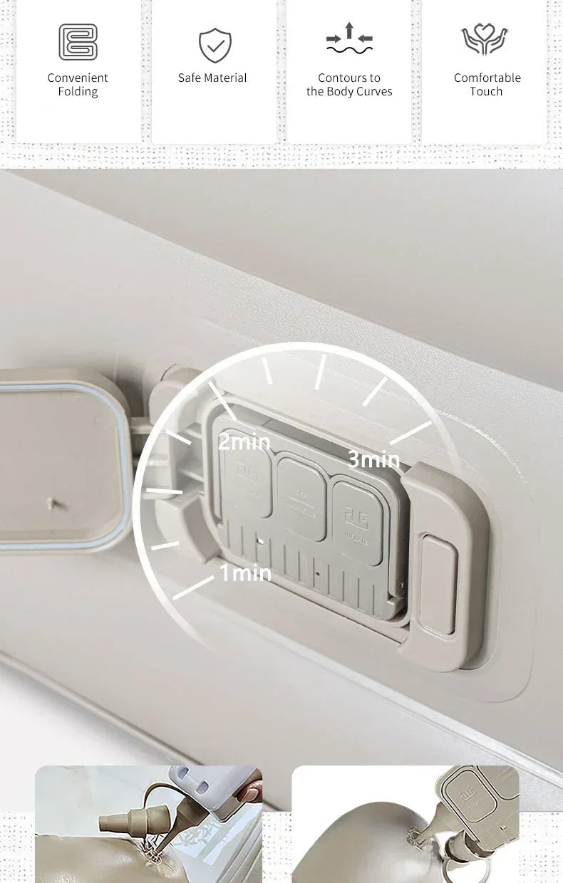 New Air Mattress Built-in Pump Self-inflating Mat Cushion Outdoor Tent Inflatable Bed Double sleeping Pad For Camping or Indoor - trendingshoping.com