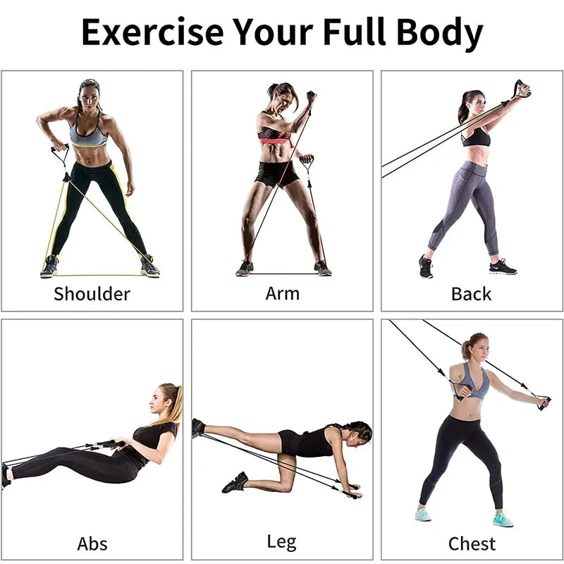 Exercise Resistance Bands Set for Strength Training at Home