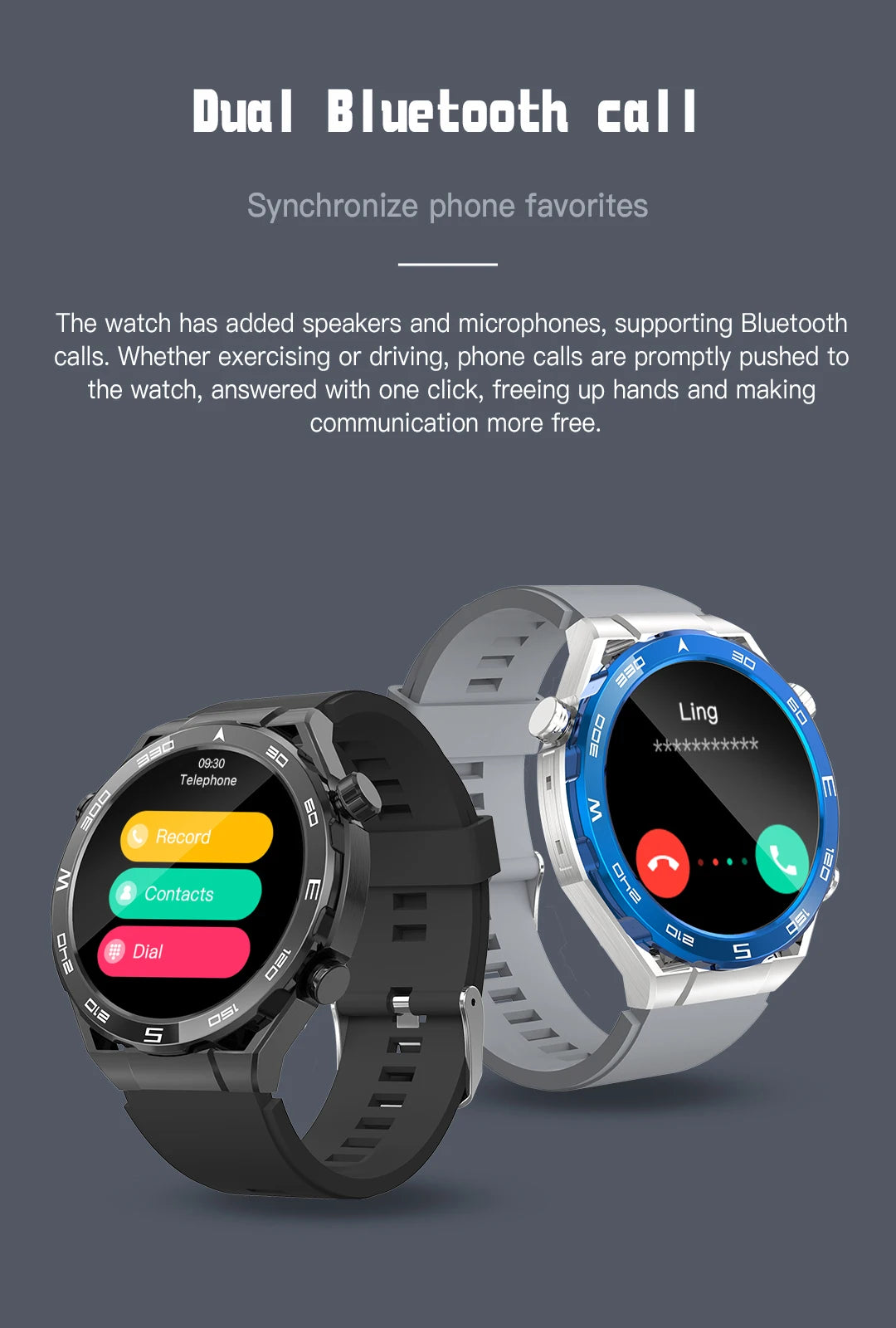 Smart Watch for Men & Women – Outdoor Fitness Tracker with Heart Rate, Calorie, Step Counter, Sport Watch & Music Player